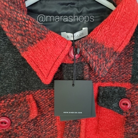 Anine Bing Kids Bobbi Flannel Jacket - Picture 3 of 8